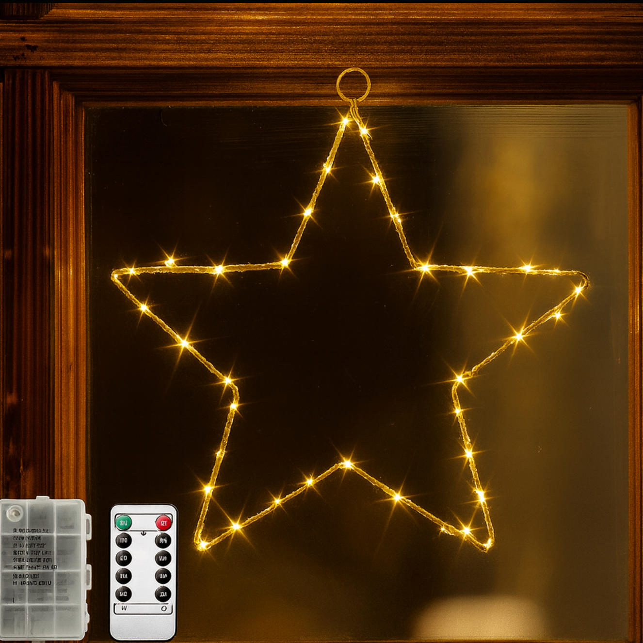 LED Star String Lights | 8 Modes & Smart Timer | Warm White Battery Powered Lighting