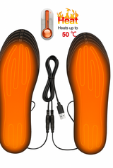 USB Heated Insoles | Washable Thermal Shoe Inserts | Trimmable Fit (104–122°F)