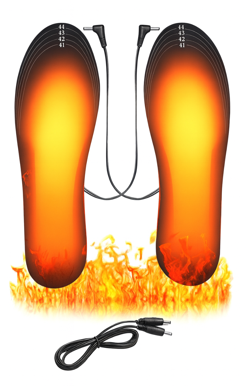 USB Heated Insoles | Washable Thermal Shoe Inserts | Trimmable Fit (104–122°F)