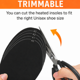 USB Heated Insoles | Washable Thermal Shoe Inserts | Trimmable Fit (104–122°F)