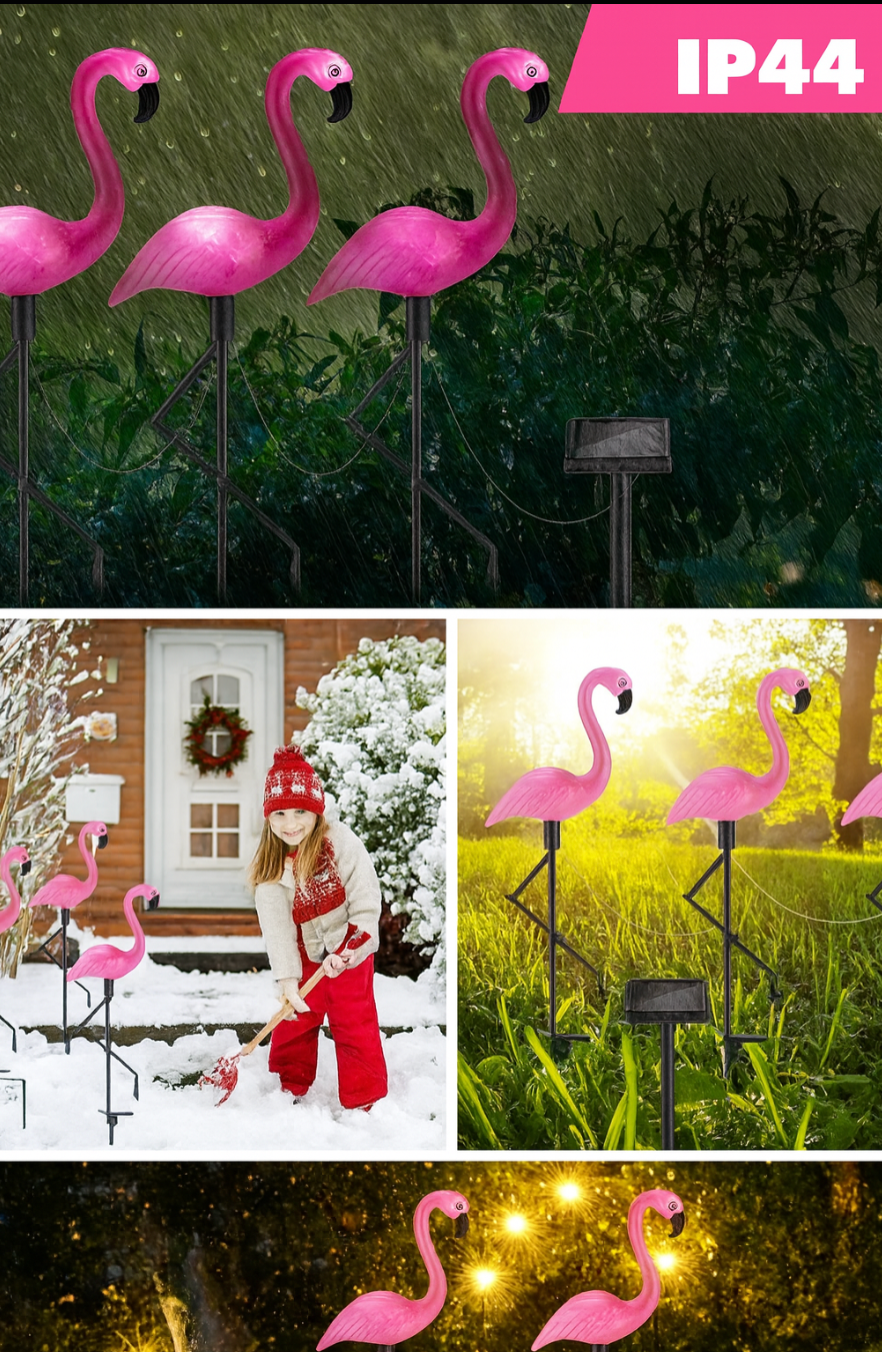 Solar Flamingo Garden Light | Pink LED Landscape Figurine with Auto On/Off