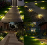 Solar LED Ground Lights | IP65 Waterproof Outdoor Disk Lights | Non-Slip Garden & Patio Decor
