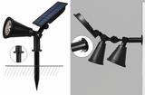 9-LED Solar Spotlight | High-Intensity IP65 Waterproof | Outdoor Security & Accent Light