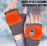 Fingerless USB Heated Gloves | 3-Zone Heating & 360° Warmth | Rechargeable Winter Gloves