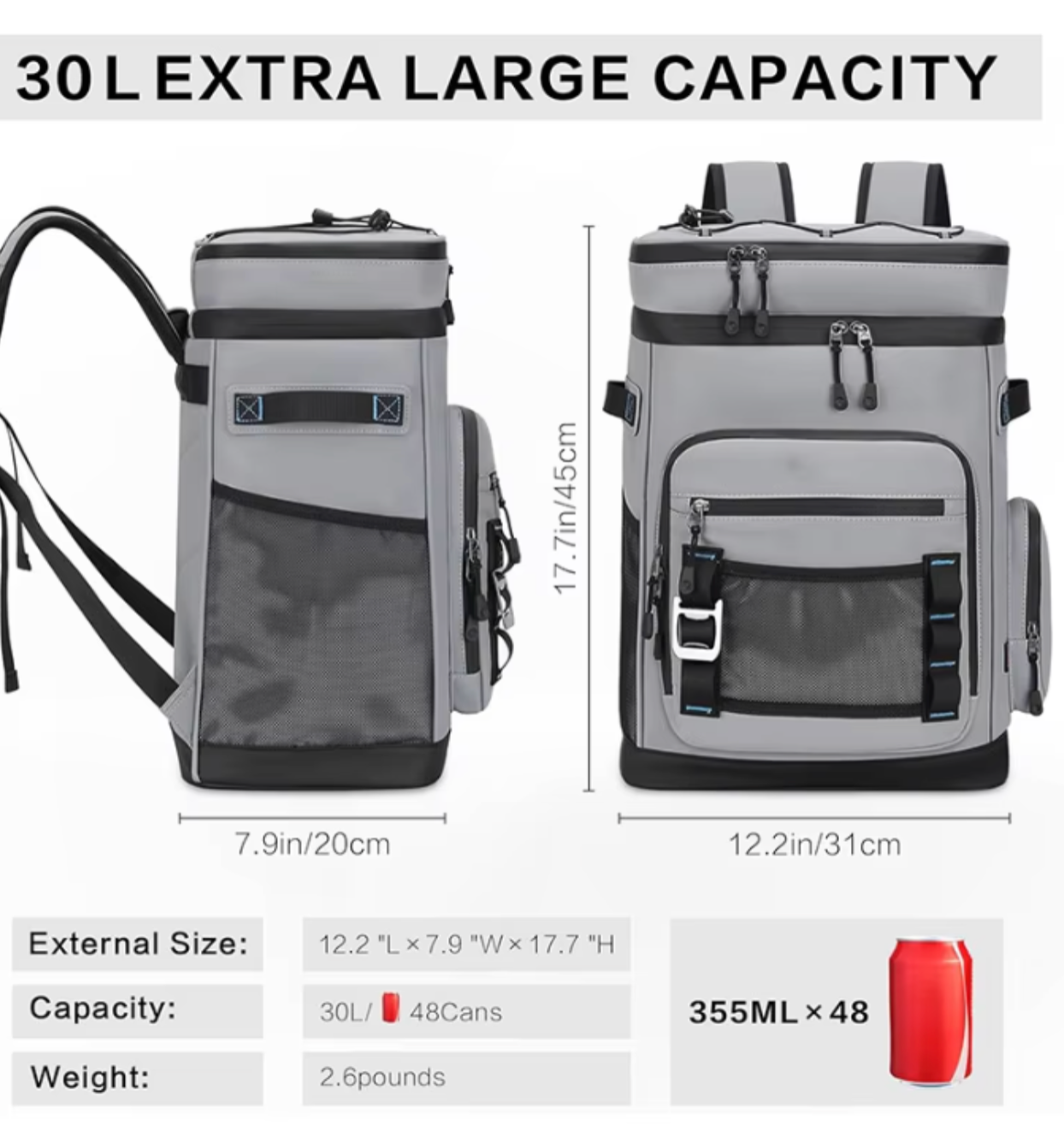 30L Insulated Cooler Backpack | Leak-Proof & Waterproof Outdoor Gear
