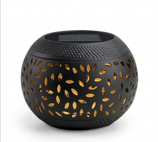 Solar-Powered Metal Lattice Lantern | Dual-Spectrum Outdoor Light