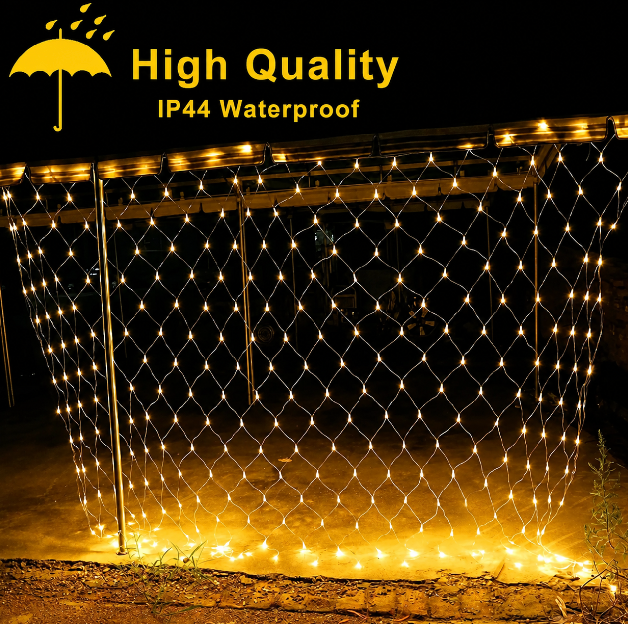Solar LED Net Lights | Outdoor Mesh Garden & Patio Lighting | Remote Control & Multi-Mode Decor