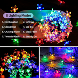 Solar Flower LED String Lights | IP65 Waterproof Fairy Lights | Garden & Outdoor Landscape Decor