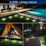 Solar LED Ground Lights | IP65 Waterproof Outdoor Disk Lights | Non-Slip Garden & Patio Decor