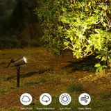 9-LED Solar Spotlight | High-Intensity IP65 Waterproof | Outdoor Security & Accent Light