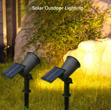 9-LED Solar Spotlight | High-Intensity IP65 Waterproof | Outdoor Security & Accent Light