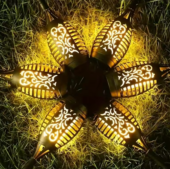 Solar LED Garden Torches | 2-Pack Warm Flame Effect | IP65 Waterproof Outdoor Stakes (350 Lumens)