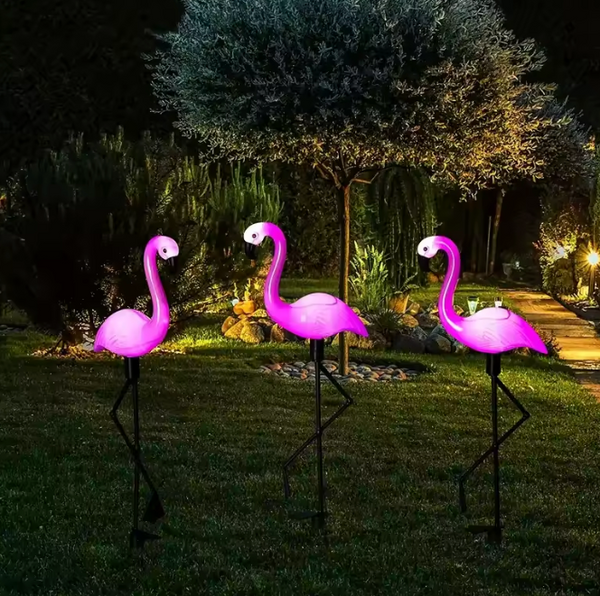 Solar Flamingo Garden Light | Pink LED Landscape Figurine with Auto On/Off