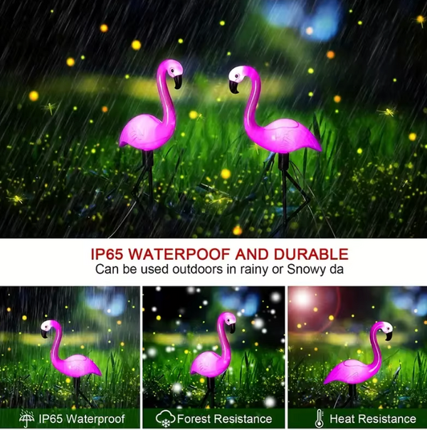 Solar Flamingo Garden Light