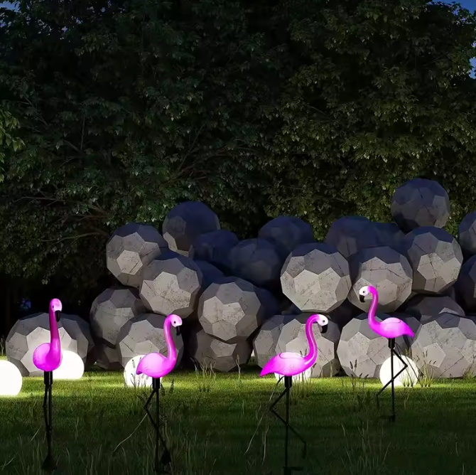 Solar Flamingo Garden Light | Pink LED Landscape Figurine with Auto On/Off
