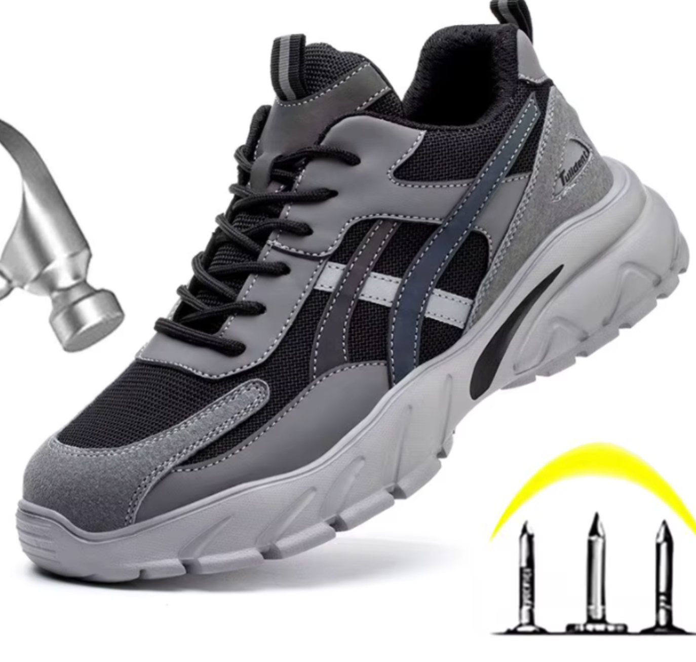 Men's Steel Toe Safety Work Shoes | Lightweight & Puncture-Resistant Sole | Breathable Work Shoes